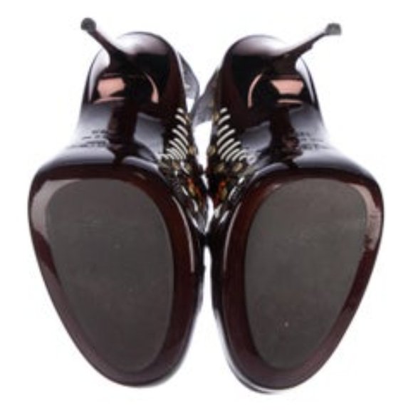 JIMMY CHOO Embellished Leather Sandals Size: 8.5 - Picture 4 of 4